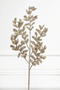 Decorator's Warehouse 32” Acanthus Leaves Platinum Christmas Spray > Christmas Sprays|Christmas Decor