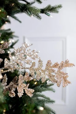Decorator's Warehouse 32” Acanthus Leaves Platinum Christmas Spray > Christmas Sprays|Christmas Decor