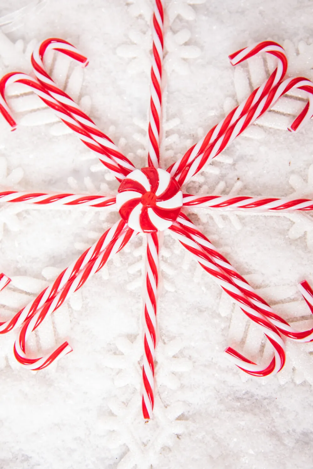 Decorator's Warehouse 12" Acrylic Peppermint Snowflake Large Ornament > Christmas Decor|Christmas Ornaments
