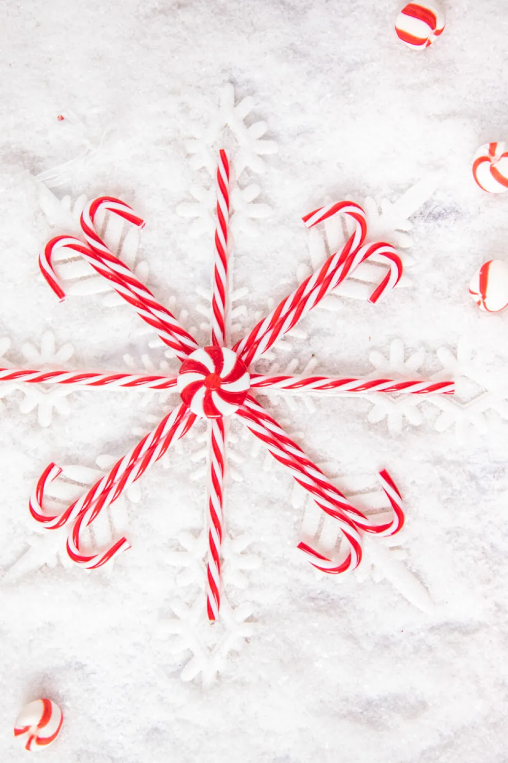 Decorator's Warehouse 12" Acrylic Peppermint Snowflake Large Ornament > Christmas Decor|Christmas Ornaments
