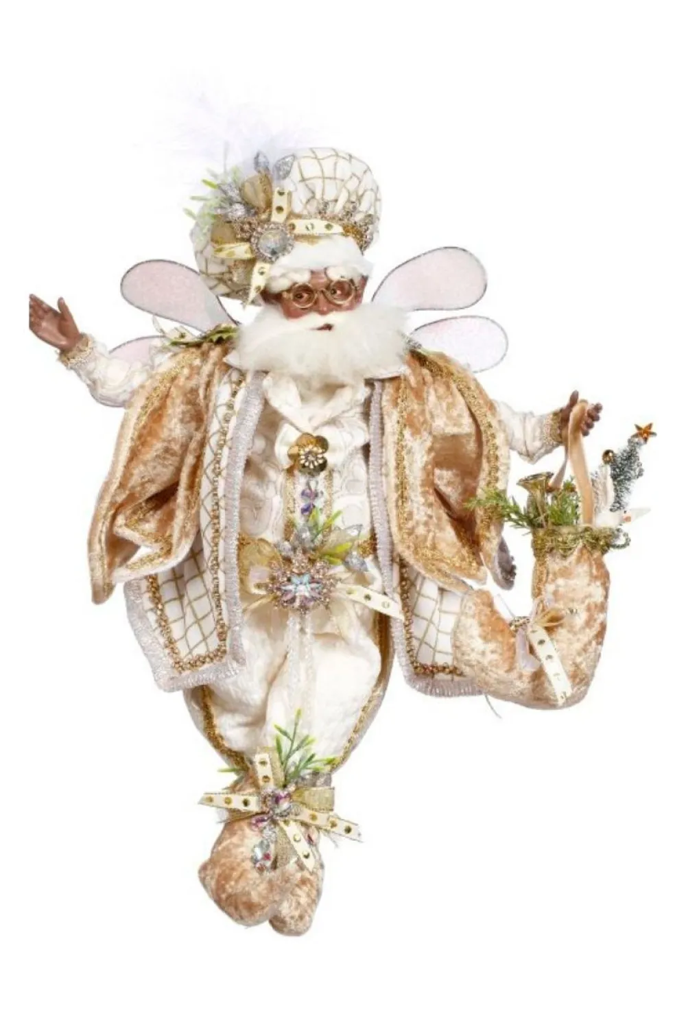 Decorator's Warehouse 15" African American White Christmas Fairy, Medium - Mark Roberts > Mark Roberts