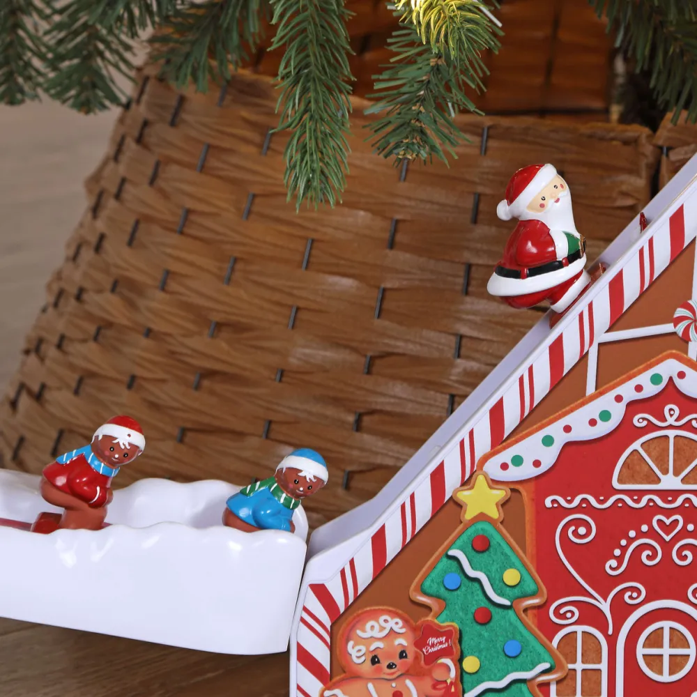 Decorator's Warehouse 47" Animated & Musical Gingerbread Ski Slope > Christmas Decor|Mr. Christmas