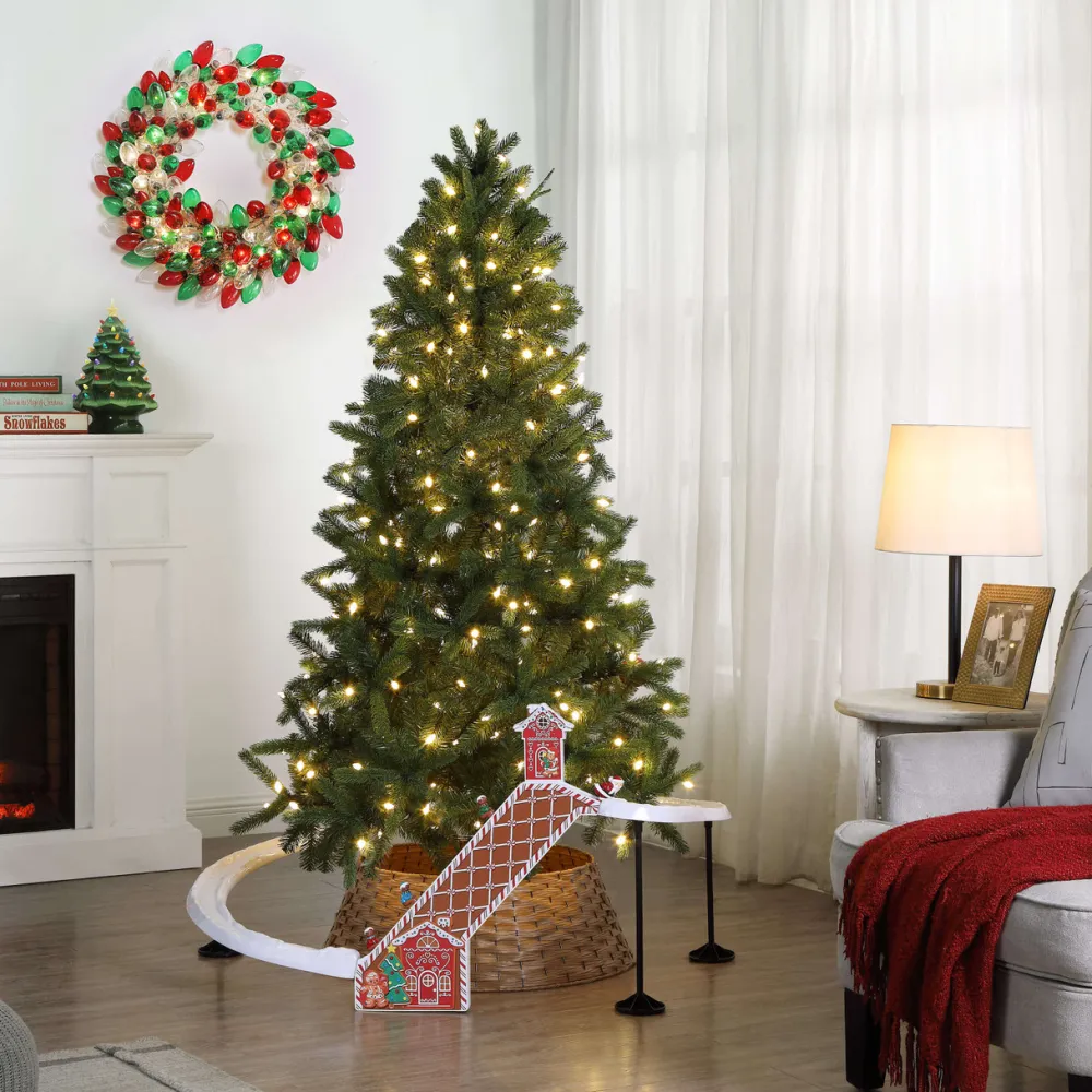Decorator's Warehouse 47" Animated & Musical Gingerbread Ski Slope > Christmas Decor|Mr. Christmas