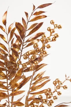 Decorator's Warehouse 30" Antique Gold Pepperberry Stem > Christmas Sprays|Christmas Decor