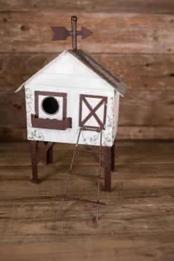 Decorator's Warehouse 16" Antique Metal Birdhouse > Spring Greenery|Christmas Sale