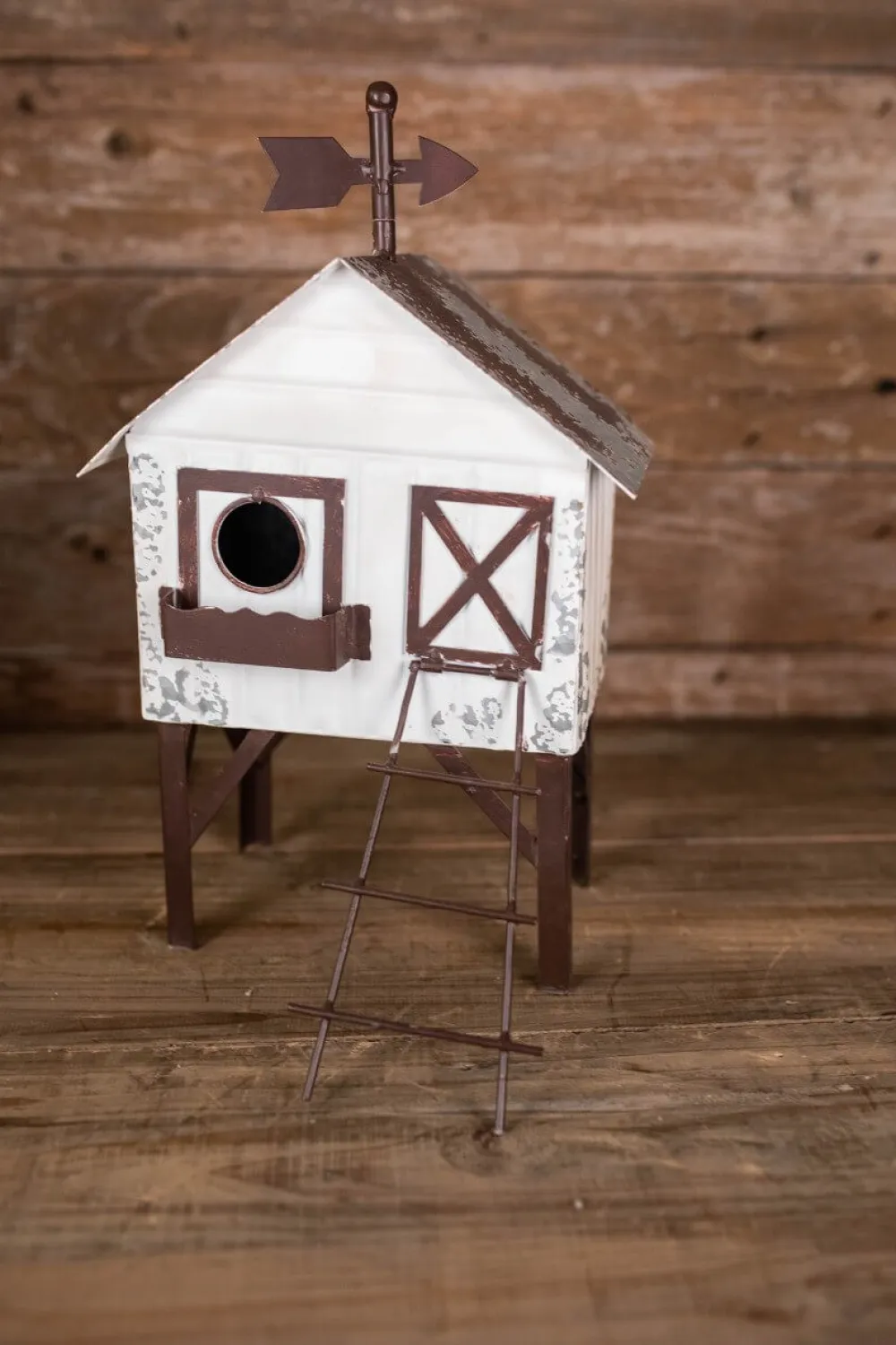 Decorator's Warehouse 16" Antique Metal Birdhouse > Spring Greenery|Christmas Sale