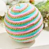 Decorator's Warehouse 5" Aqua & Pink Twirl Ball Ornament > Christmas Ornaments|Santa'S Sweet Shoppe