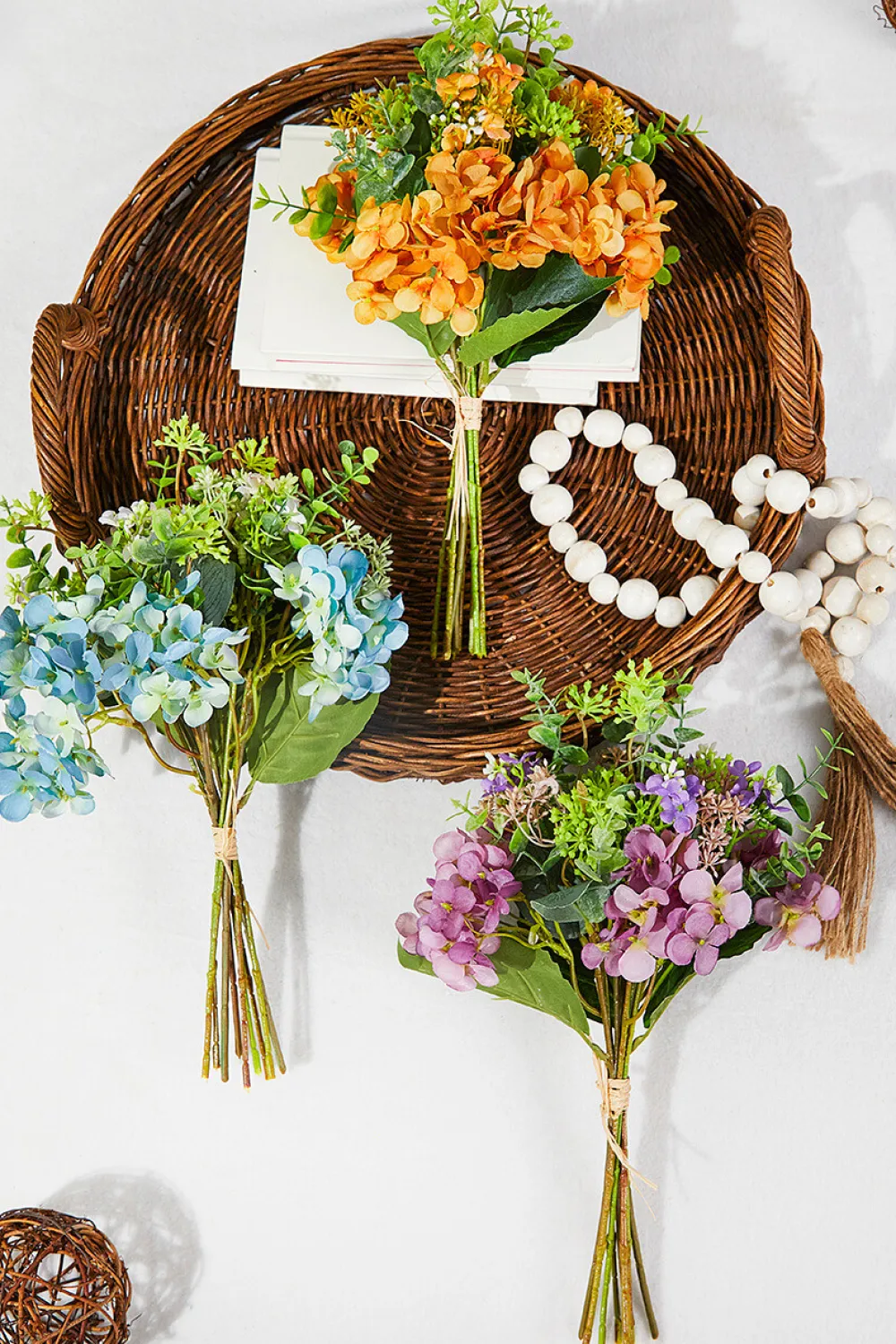 Decorator's Warehouse 14" Artificial Hydrangea/Berry Bush Spray > Easter Table Decor|Easter Decor