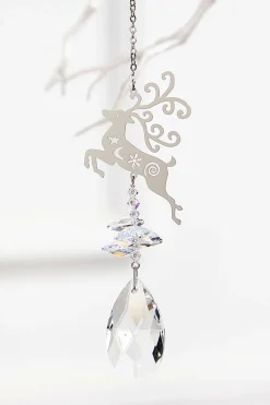 Decorator's Warehouse 4.5” Aurora Borealis Reindeer Suncatcher > Christmas Ornaments|Christmas Decor