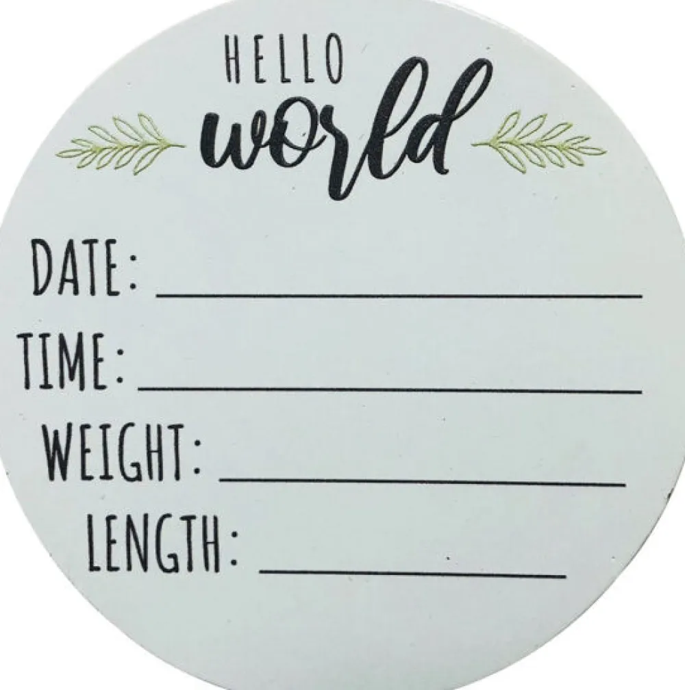 Decorator's Warehouse Baby’s Hello World Disk Personalizable Ornament > Christmas Ornaments|Christmas Decor