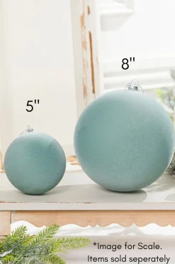 Decorator's Warehouse 5" Ball Ornament - Frost Green > Christmas Ornaments|Christmas Decor
