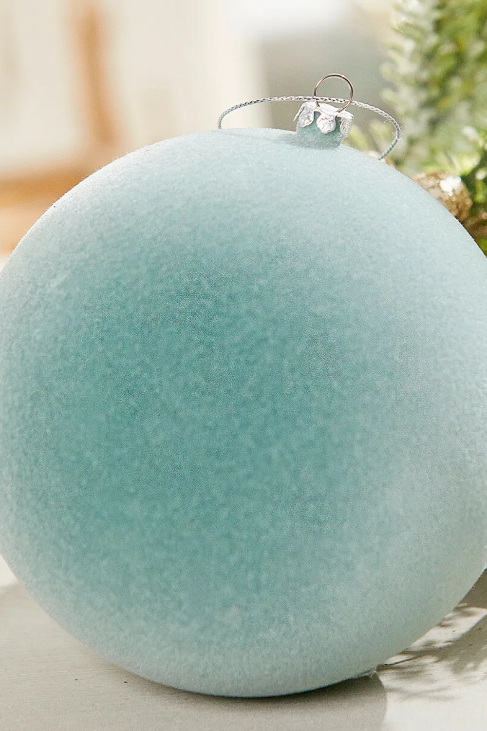 Decorator's Warehouse 5" Ball Ornament - Frost Green > Christmas Ornaments|Christmas Decor