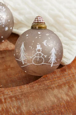 Decorator's Warehouse 3" Ball Text Glass Ornament > Christmas Ornaments|Winter Woodland