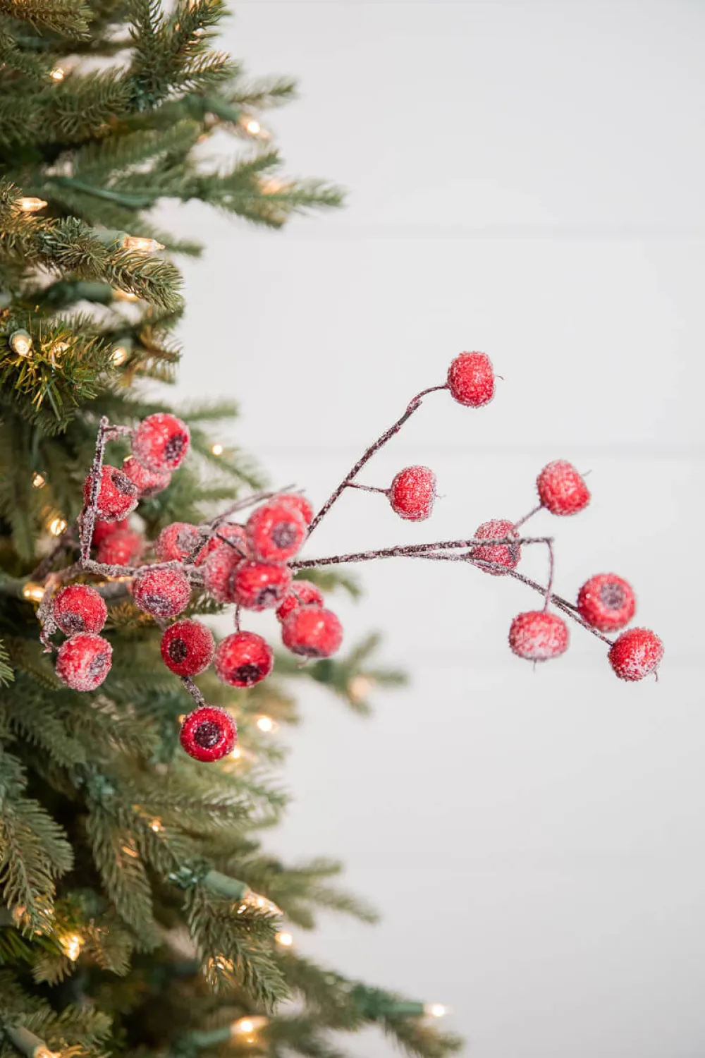 Decorator's Warehouse 26” Beaded Crabapple Spray - Red > Cardinal|Christmas Sprays
