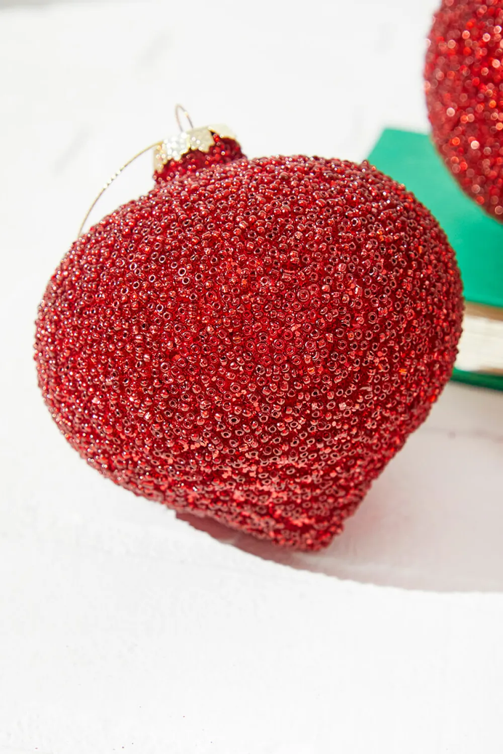 Decorator's Warehouse 6" Beaded Red Glass Ornament > Nutcracker|Christmas Decor