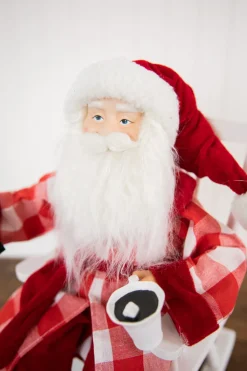 Decorator's Warehouse 16” Bedtime Sitting Santa in Pajamas > Santas & Angels|Christmas Decor