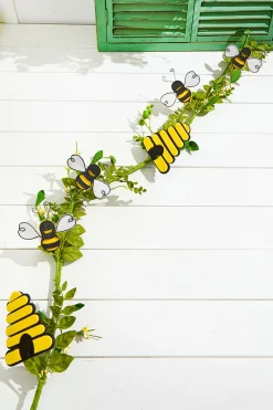 Decorator's Warehouse 5' Bee & Beehive Berry Garland > Christmas Decor|Spring Decor