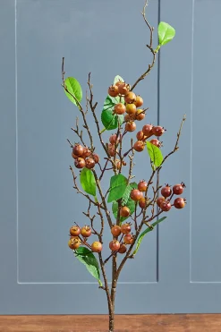 Decorator's Warehouse 32" Berry Branch Spray - Chestnut > Christmas Decor