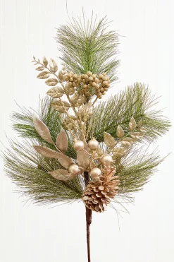 Decorator's Warehouse 30" Berry/Cone Cedar Spray - Platinum > Christmas Sprays|Christmas Decor