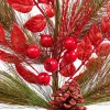 Decorator's Warehouse 30" Berry Pinecone Cedar Spray - Red > Cardinal|Nutcracker