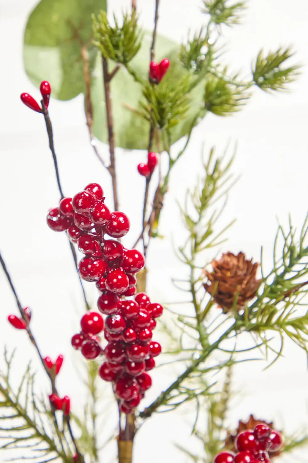 Decorator's Warehouse 18" Berry Pinecone Pick > Cardinal|Farmhouse