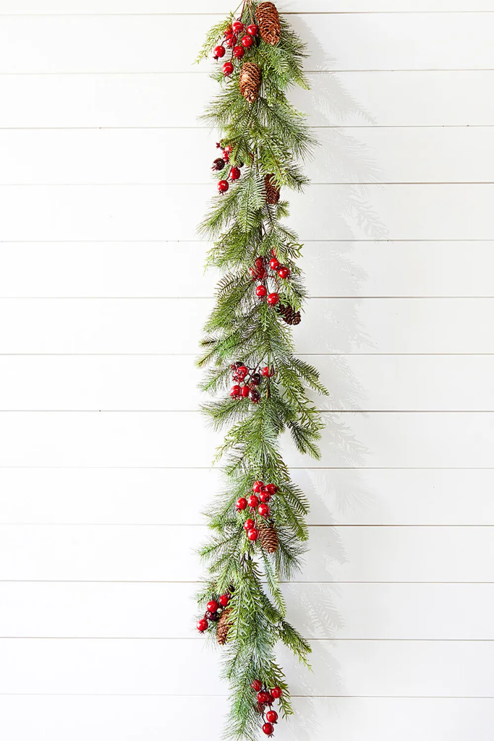 Decorator's Warehouse 5' Berry Pine with Pinecones Garland > Cardinal|Christmas Decor