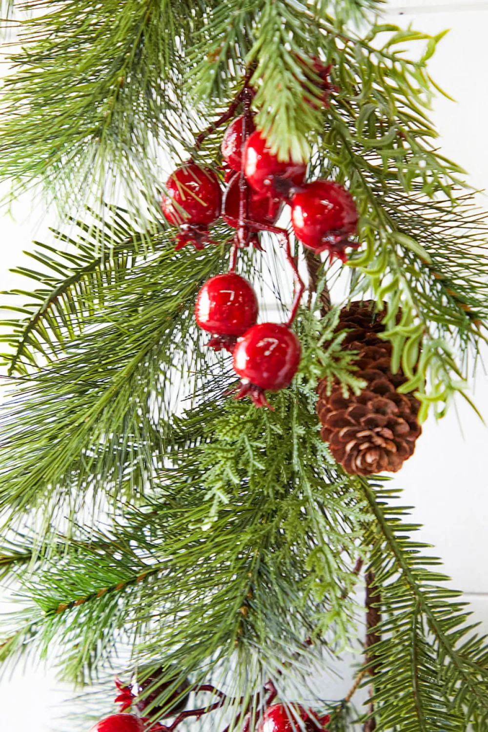 Decorator's Warehouse 5' Berry Pine with Pinecones Garland > Cardinal|Christmas Decor