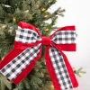 Decorator's Warehouse 8” Black and White Plaid on Red Bow > Best Sellers|Sale
