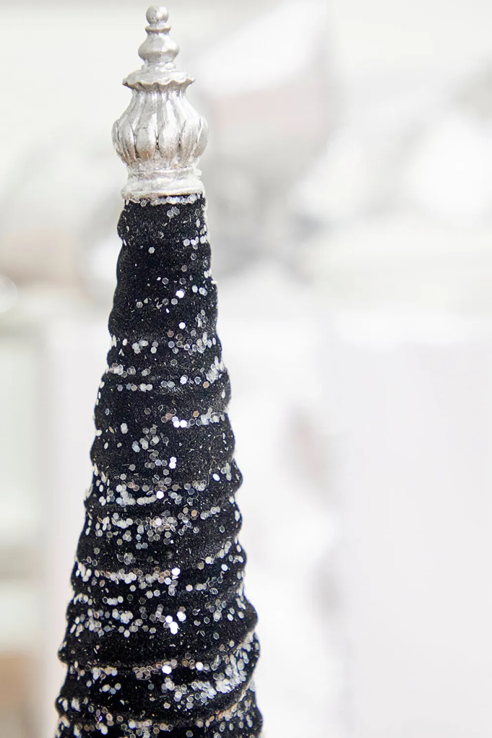 Decorator's Warehouse 14" Black Flocked Resin Tree > Tabletop & Accent Trees|Nutcracker