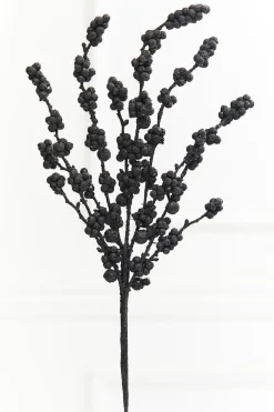 Decorator's Warehouse 26" Black Glitter Berries Spray > Nutcracker|Christmas Sprays
