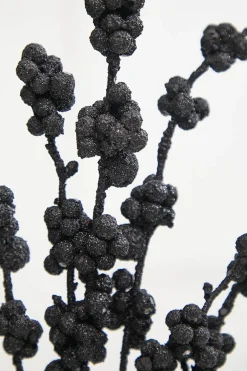 Decorator's Warehouse 26" Black Glitter Berries Spray > Nutcracker|Christmas Sprays