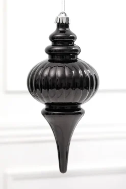 Decorator's Warehouse 10" Black Metallic Finial Ornament > Nutcracker|Christmas Decor