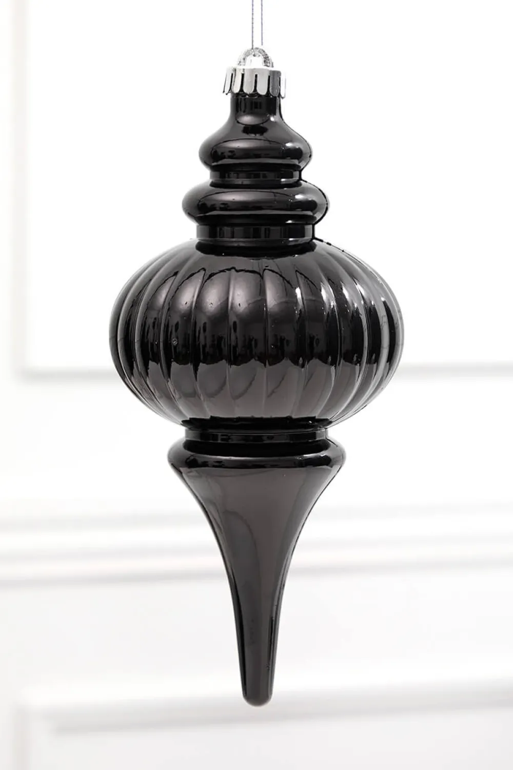 Decorator's Warehouse 10" Black Metallic Finial Ornament > Nutcracker|Christmas Decor