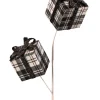 Decorator's Warehouse 24” Black & White Buffalo Check Package Spray > Christmas Sprays|Christmas Decor