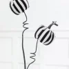 Decorator's Warehouse 26" Black & White Striped Halloween Pumpkin Spray > Halloween|Halloween