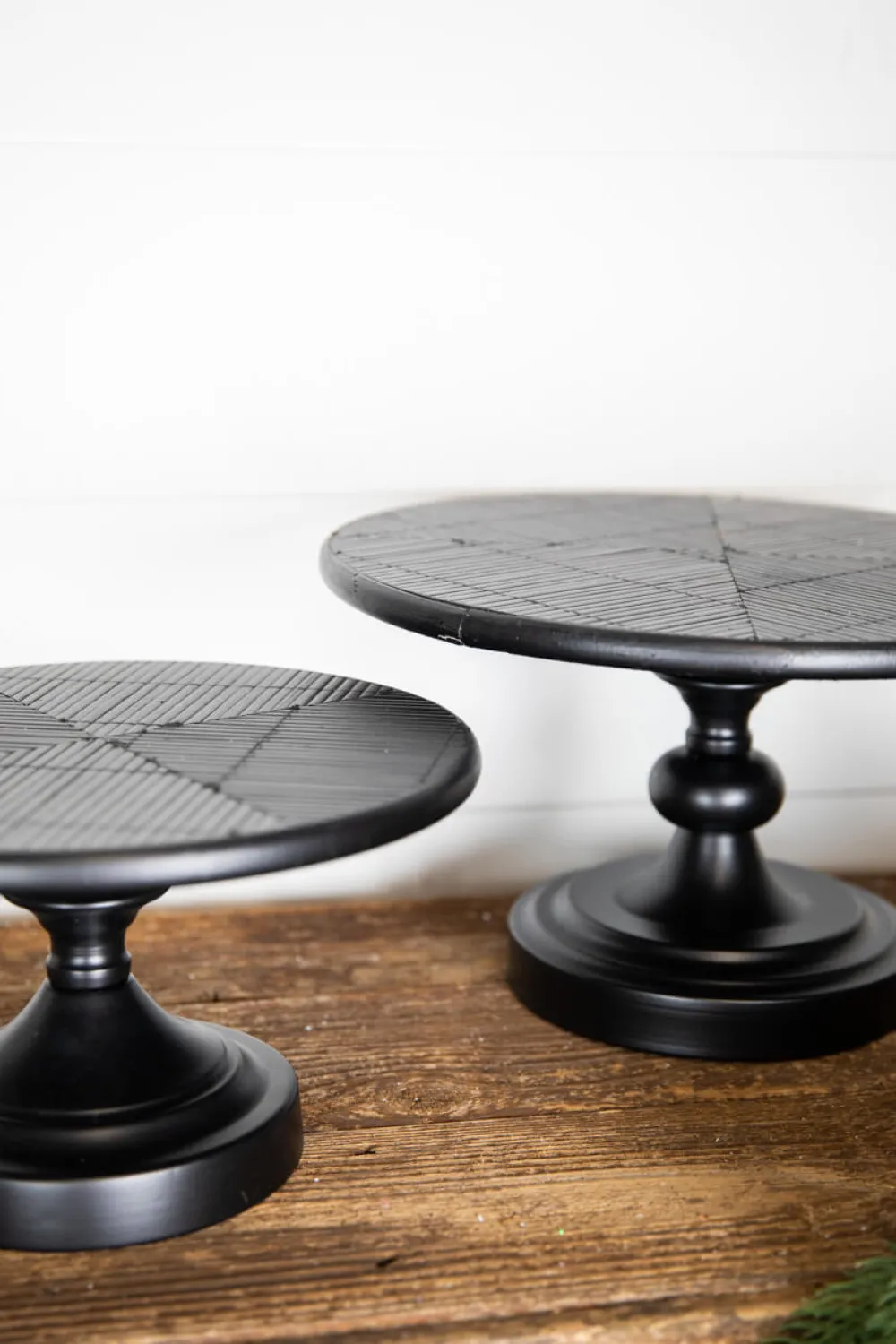 Decorator's Warehouse Black Wood & Metal Cake Stand - Set of 2 > Fall Decor|Sale