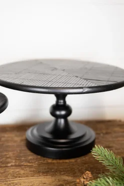 Decorator's Warehouse Black Wood & Metal Cake Stand - Set of 2 > Fall Decor|Sale