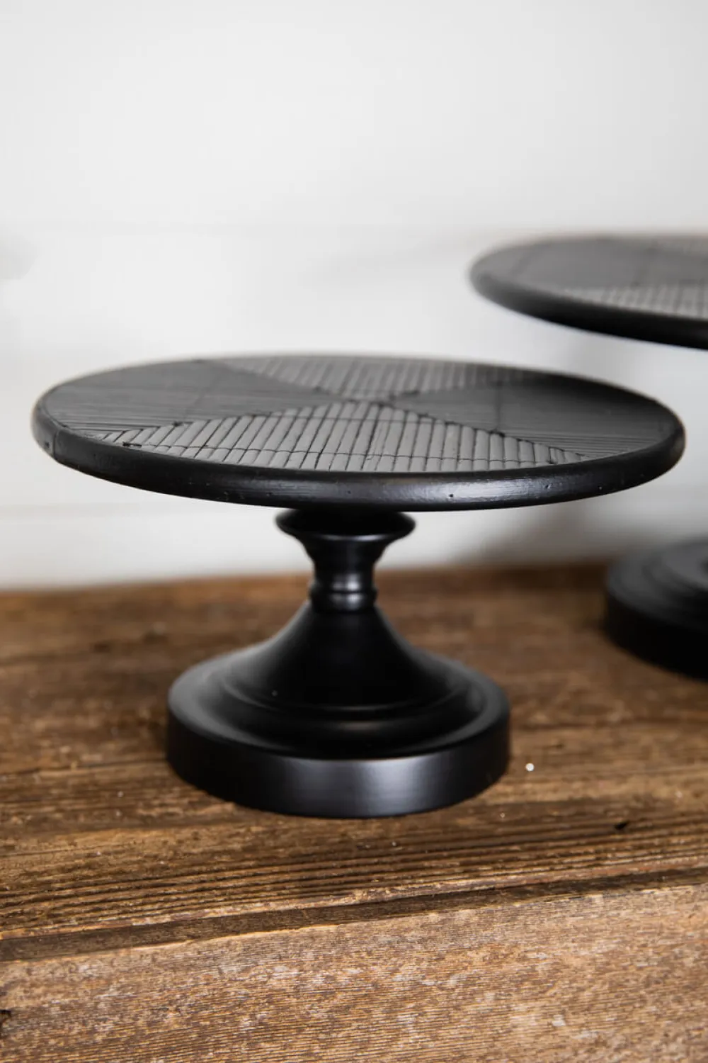 Decorator's Warehouse Black Wood & Metal Cake Stand - Set of 2 > Fall Decor|Sale