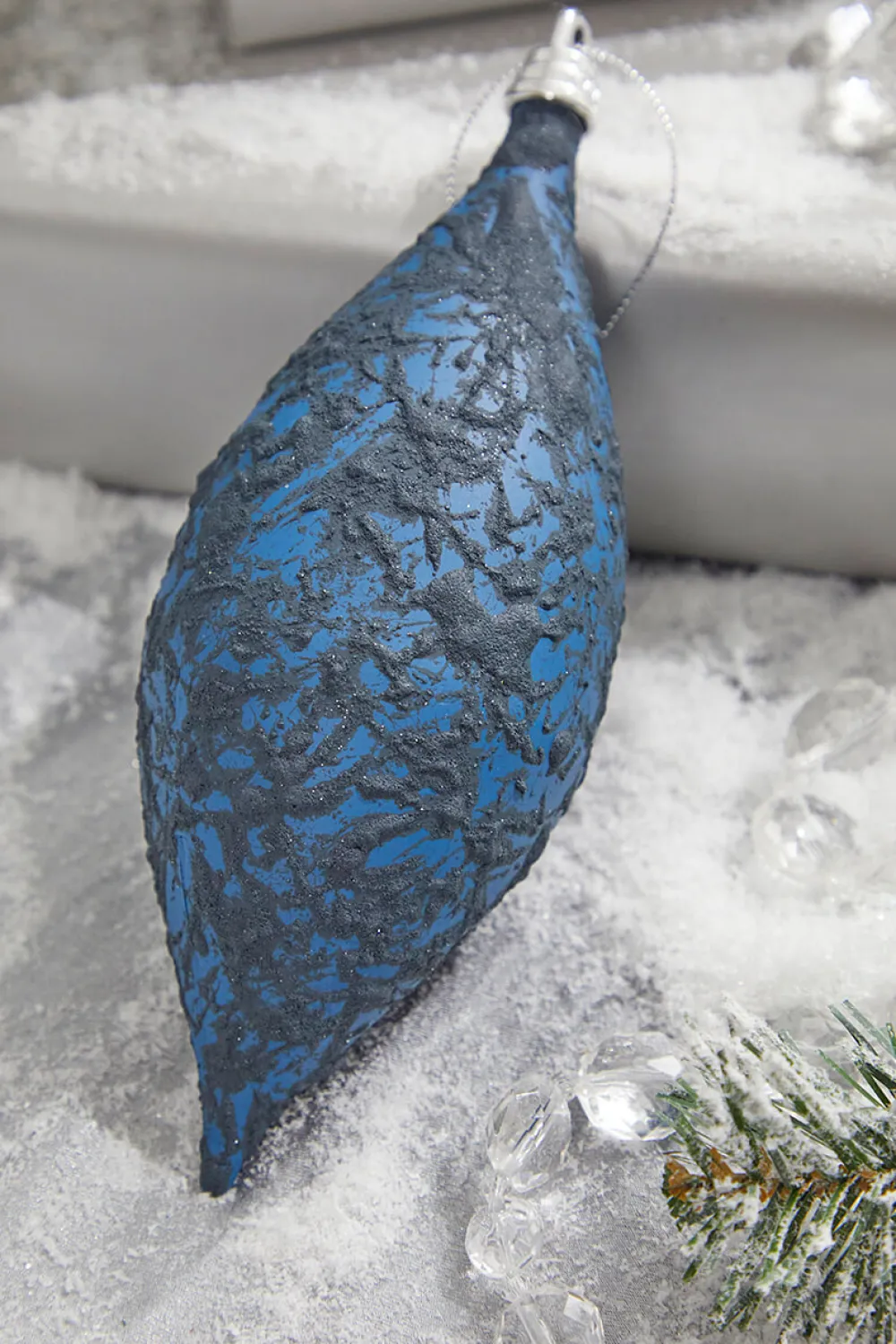 Decorator's Warehouse 7" Blue Drop Ornament > Christmas Ornaments|Blue Christmas