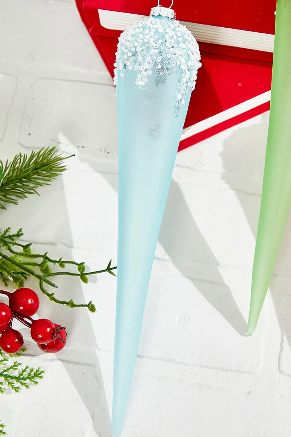Decorator's Warehouse 12" // Large Drop Glass Ornament > Retro Brites|Christmas Decor