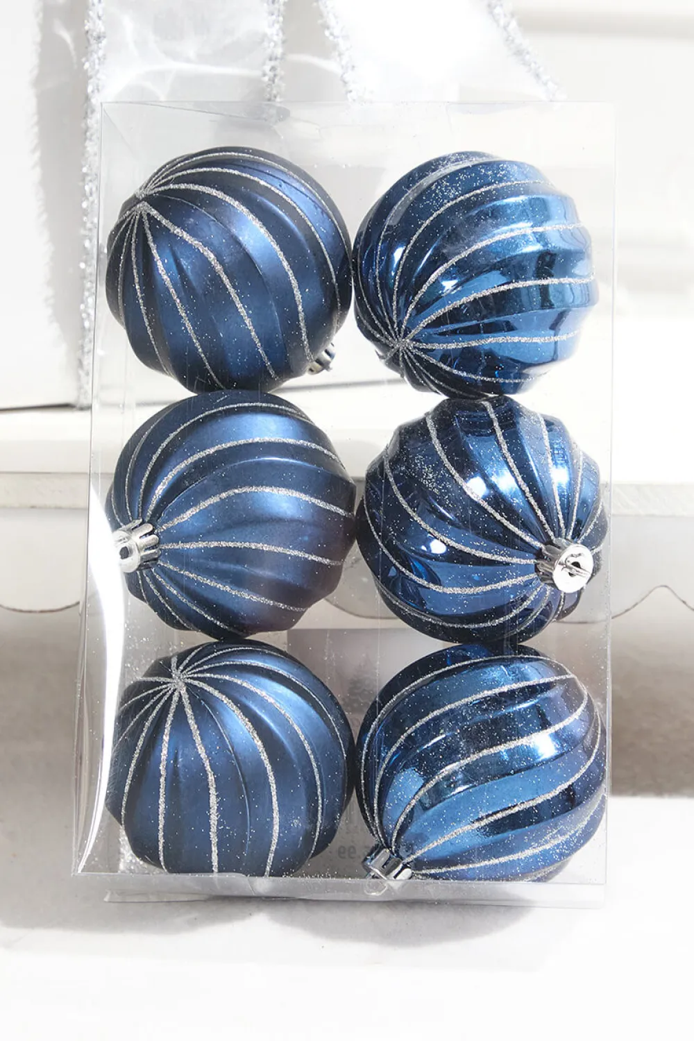 Decorator's Warehouse 3" Blue Shatterproof Boxed Set of 6 > Boxed Sets|Christmas Decor