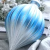 Decorator's Warehouse 6” Blue & Silver Drop Ornament > Christmas Ornaments|Blue Christmas