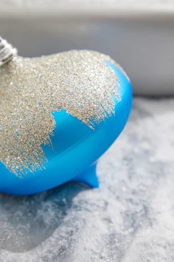 Decorator's Warehouse 5" Blue Silver Onion Ornament > Christmas Decor|Retro Brites