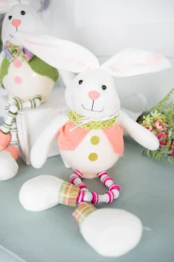 Decorator's Warehouse 16” B/O Lighted Fabric Easter Bunny Shelf Sitter > Easter Decor|Easter Decor