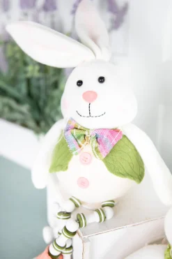 Decorator's Warehouse 16” B/O Lighted Fabric Easter Bunny Shelf Sitter > Easter Decor|Easter Decor