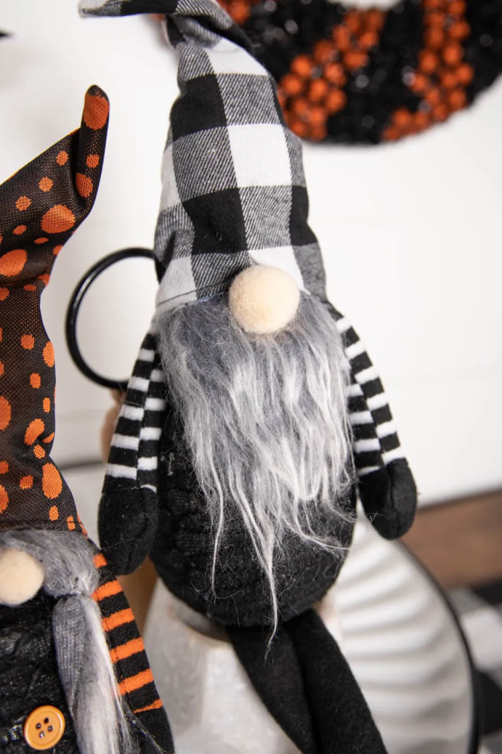 Decorator's Warehouse 22” B/O Lighted Fabric Halloween Gnome Shelf Sitter > Halloween|Halloween