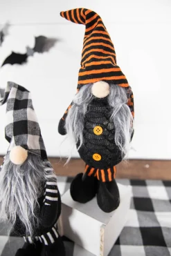 Decorator's Warehouse 16” B/O Lighted Fabric Standing Halloween Gnome > Halloween|Halloween