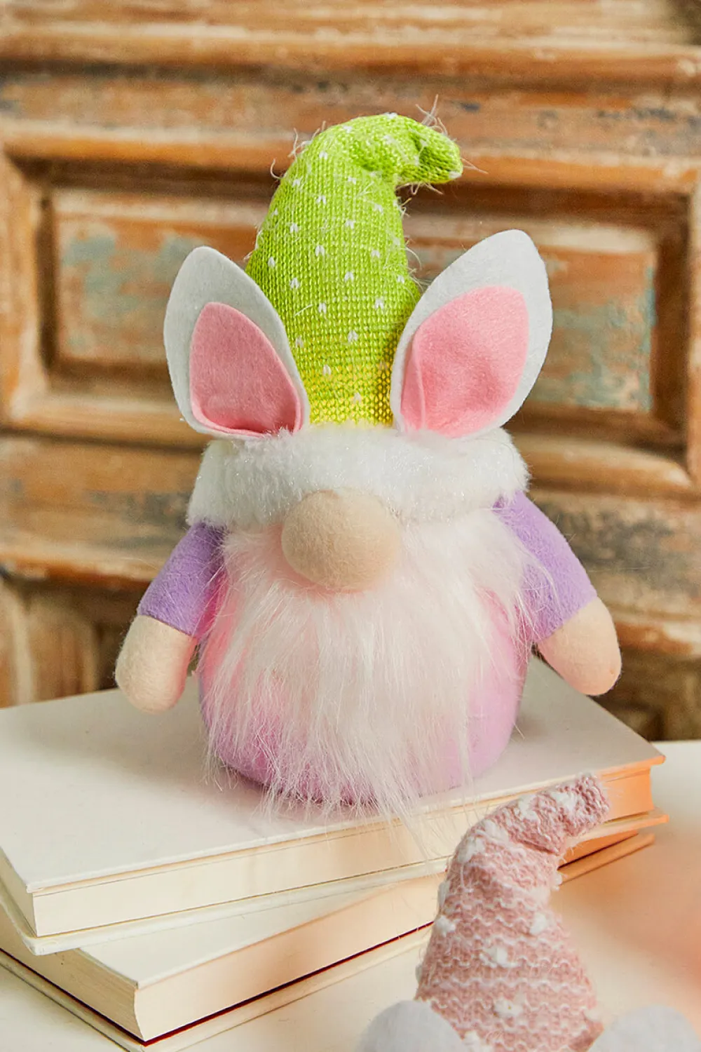 Decorator's Warehouse 10.2” B/O Lighted Plush Easter Bunny Gnome Figurine > Easter Decor|Easter Decor