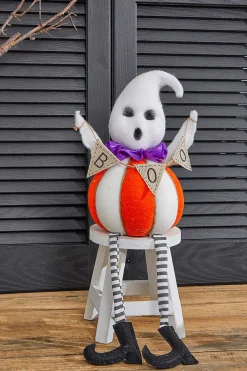 Decorator's Warehouse 21” Boo Ghost Pumpkin Decor > Halloween|Halloween