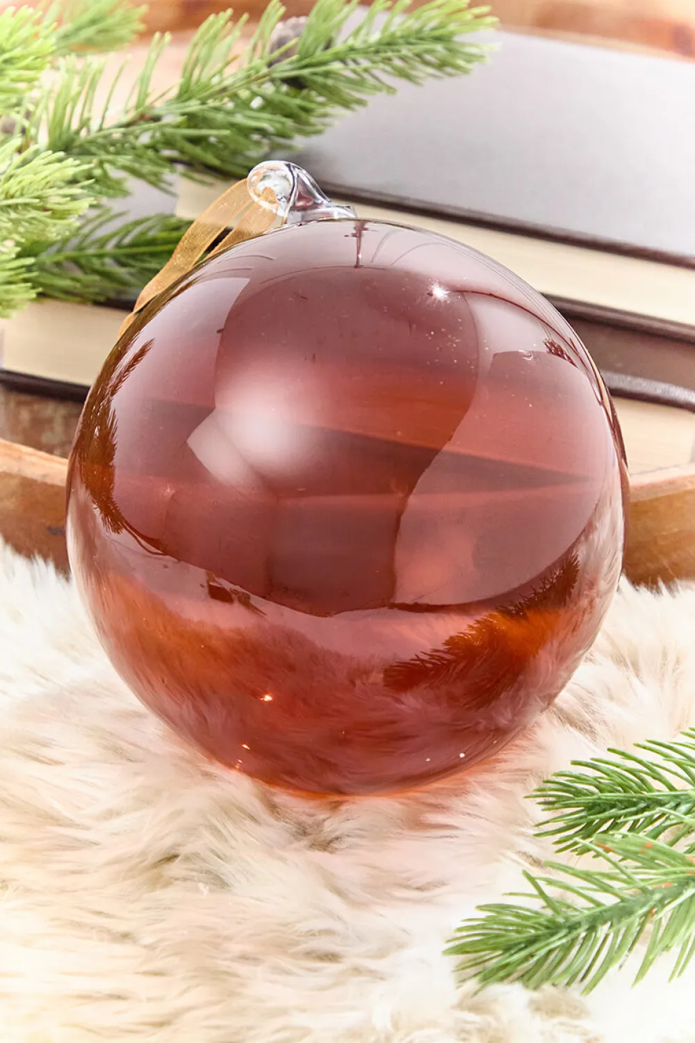 Decorator's Warehouse 6" Brown Glass Blown Ornament > Fall Decor|Christmas Decor